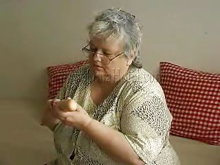 gray haired granny and the brush biggest dildo