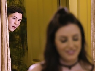 Voluptuous female loves hungarians tall BF but wants his stepbrother, too